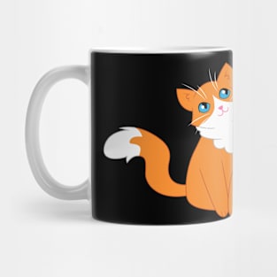 Orange and white fluffy cat Mug